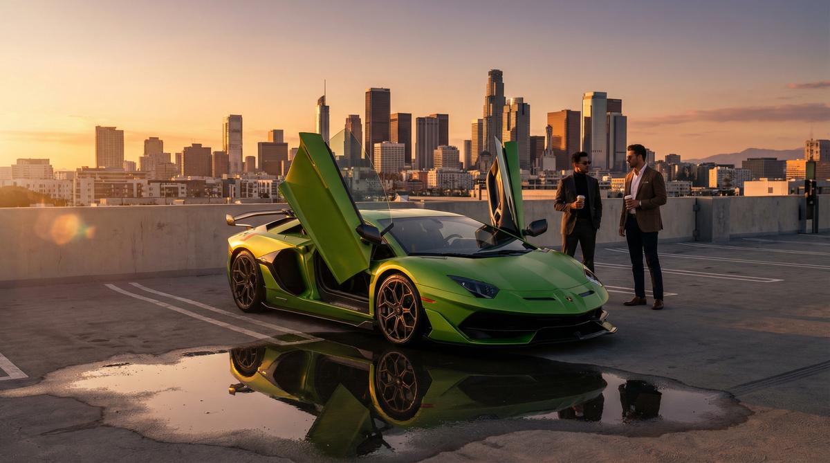 青柠视频汽车改装视频-城市天台超跑改装展示