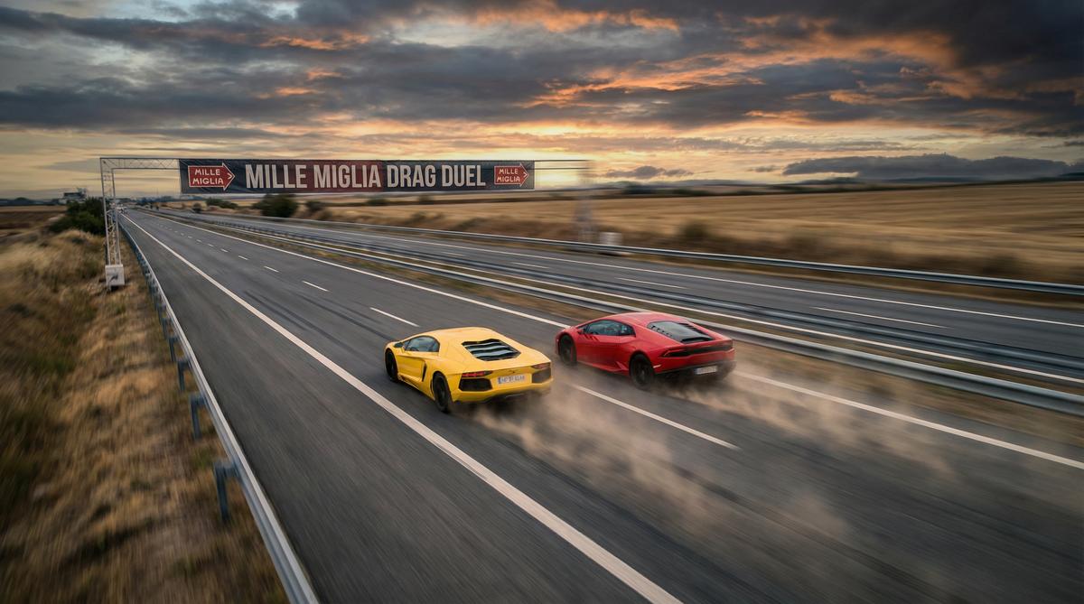 青柠视频汽车改装视频-双车直线加速对决